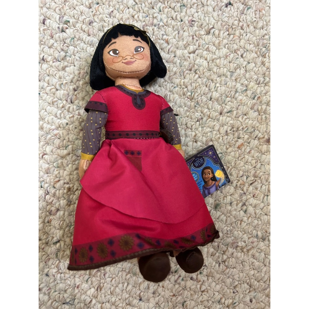 Disney Wish Dahlia Talking Plush Doll Asha Best Friend Red Dress New with Tags